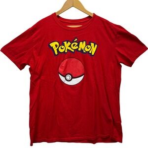 Pokemon Pokeball Graphic T-Shirt Mens XL Red Short Sleeve Manga Anime Gamer